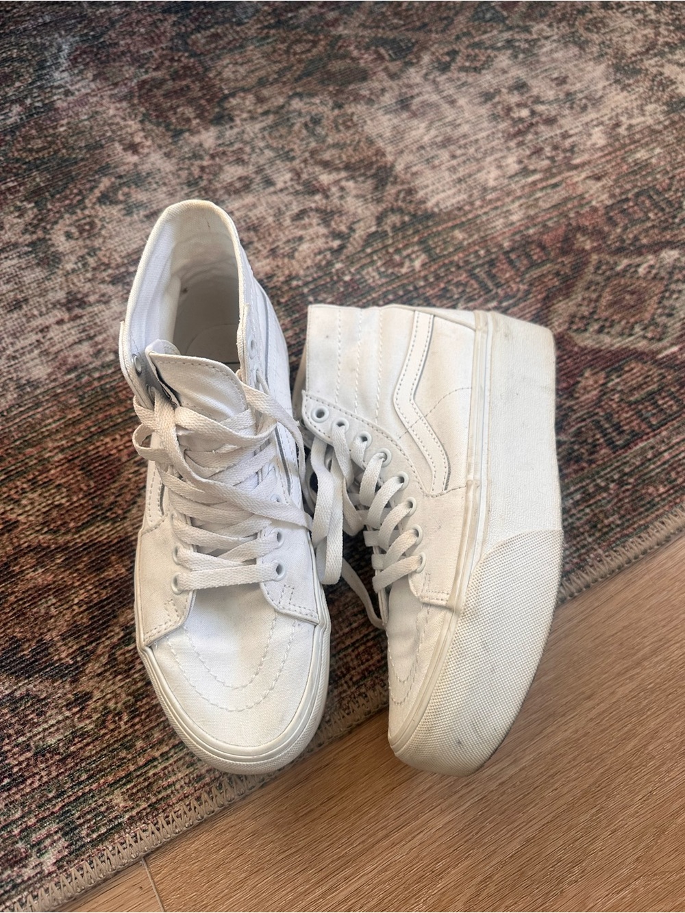 Women’s White High-Top Canvas Sneakers